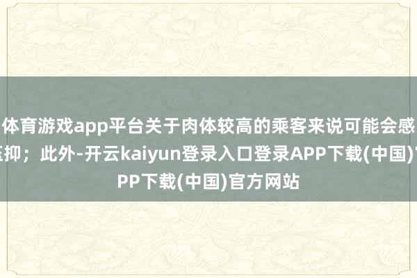 体育游戏app平台关于肉体较高的乘客来说可能会感到若干压抑；此外-开云kaiyun登录入口登录APP下载(中国)官方网站
