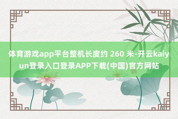 体育游戏app平台整机长度约 260 米-开云kaiyun登录入口登录APP下载(中国)官方网站
