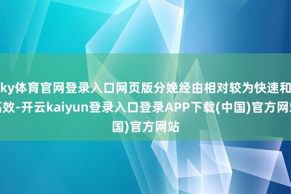 ky体育官网登录入口网页版分娩经由相对较为快速和高效-开云kaiyun登录入口登录APP下载(中国)官方网站